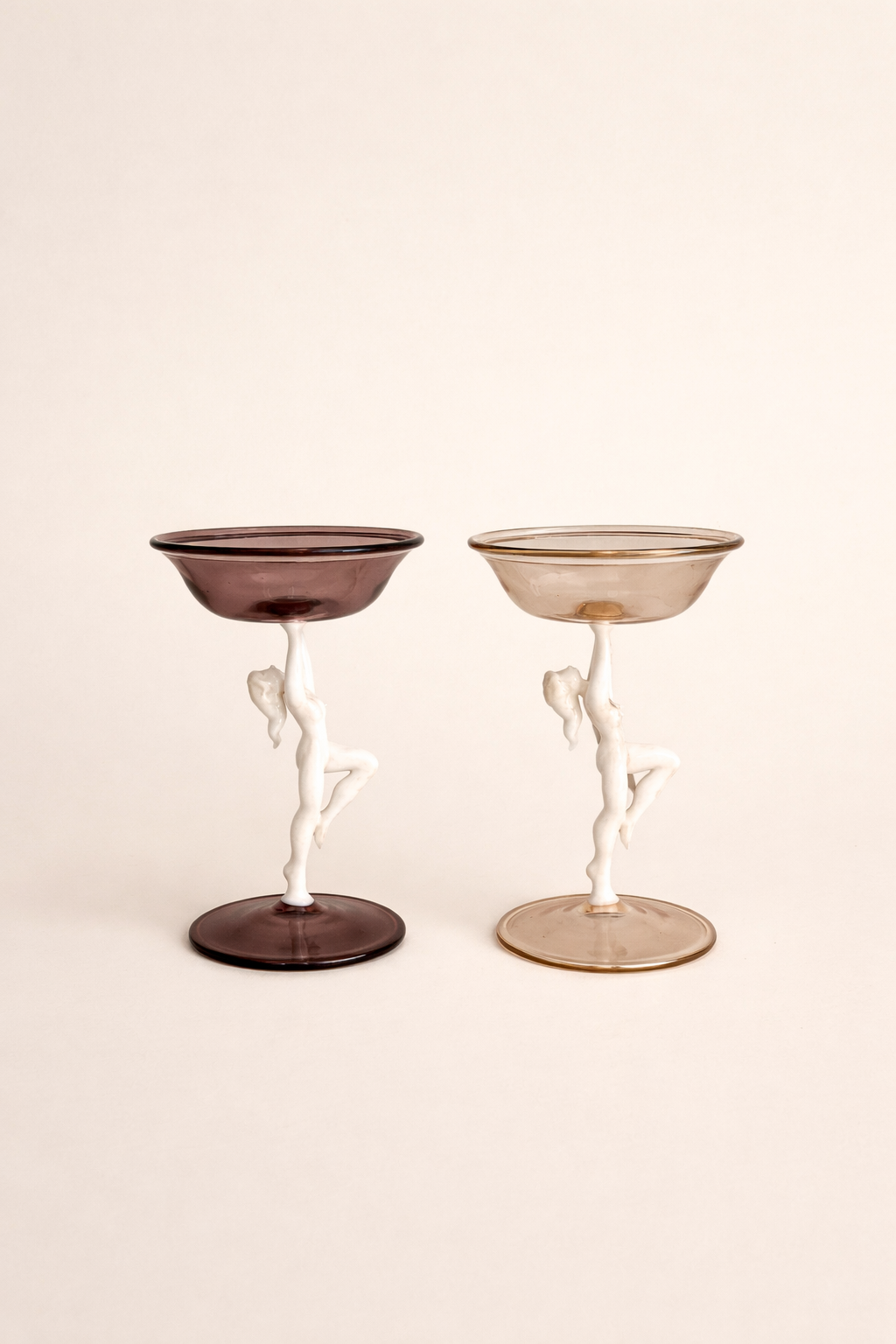Bimini Glass Nude Stem Coupes